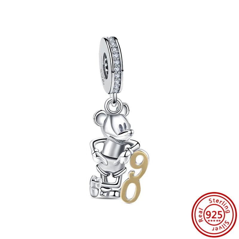 New 925 Sterling Silver Love White Zirconia Diy Charms Beads Fit Original Snake Bracelet for Women Jewelry Making Design Bangles