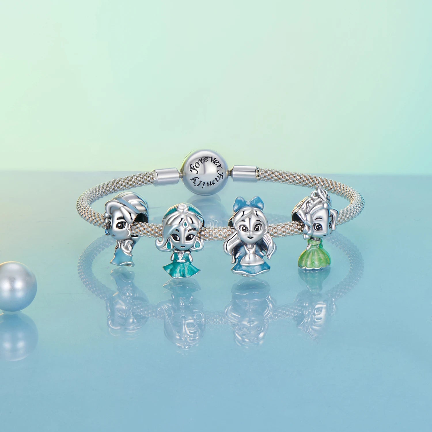 Trend DIY Bracelet Necklace Pendant 925 Sterling Silver Cartoon Fairy Tale Princess Pumpkin Jewelry Pendant for Women