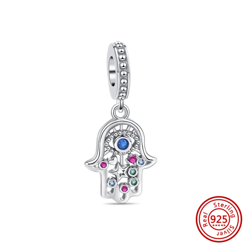 New 925 Sterling Silver Love White Zirconia Diy Charms Beads Fit Original Snake Bracelet for Women Jewelry Making Design Bangles