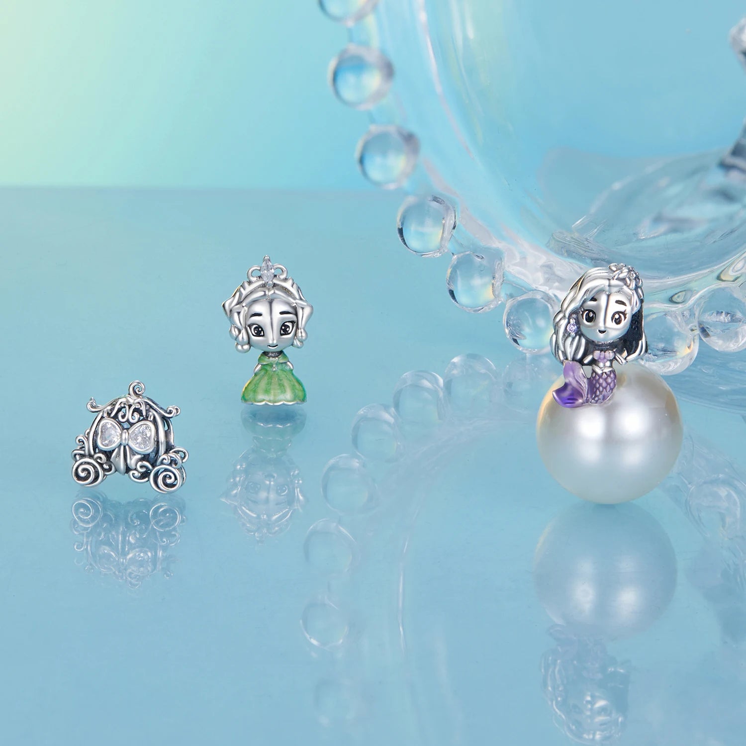 Trend DIY Bracelet Necklace Pendant 925 Sterling Silver Cartoon Fairy Tale Princess Pumpkin Jewelry Pendant for Women