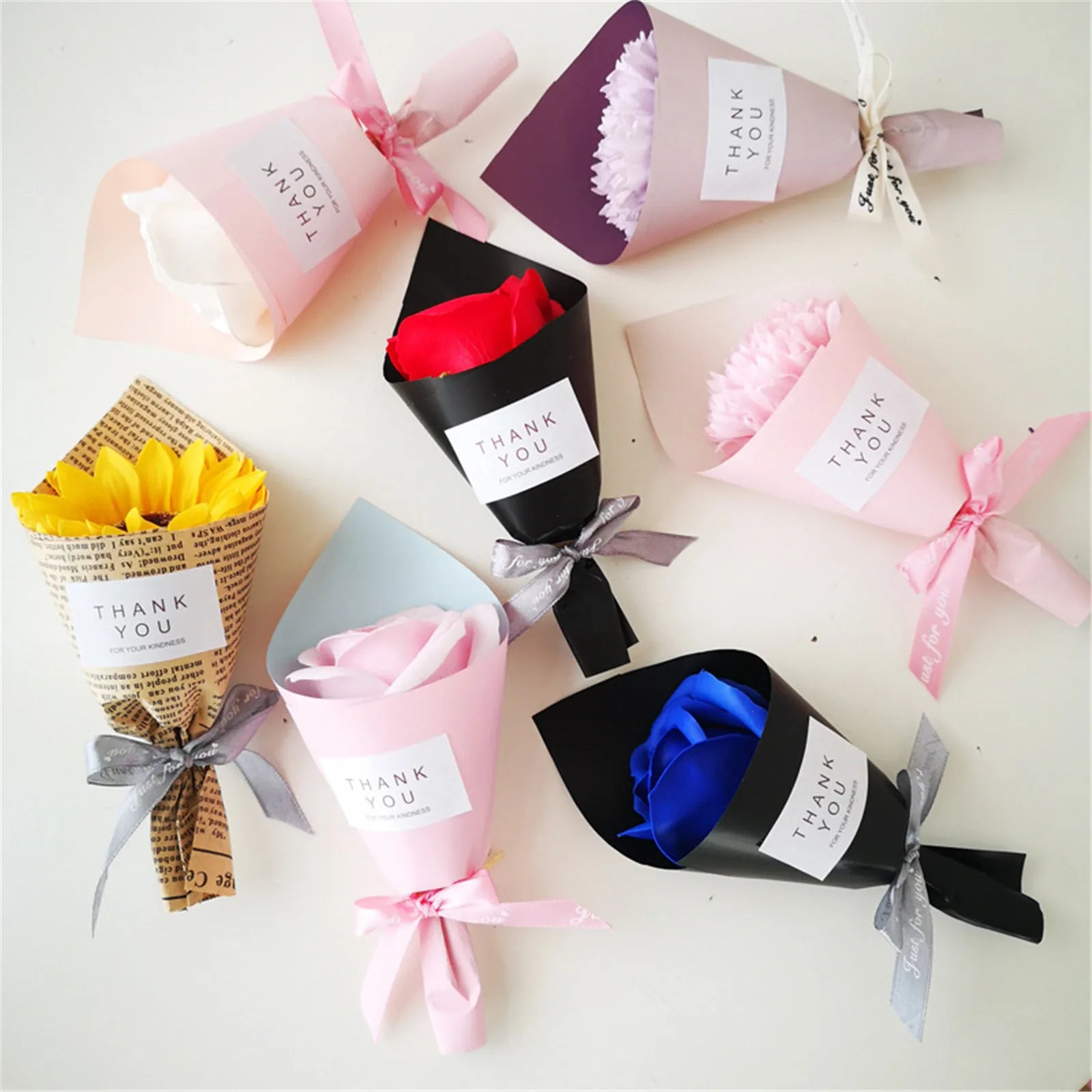 Soap Flower Bouquet Valentine'S Day Artificial Flower Rose Soap Bouquet Home Wedding Decoration Christmas Valentine'S Day Gift