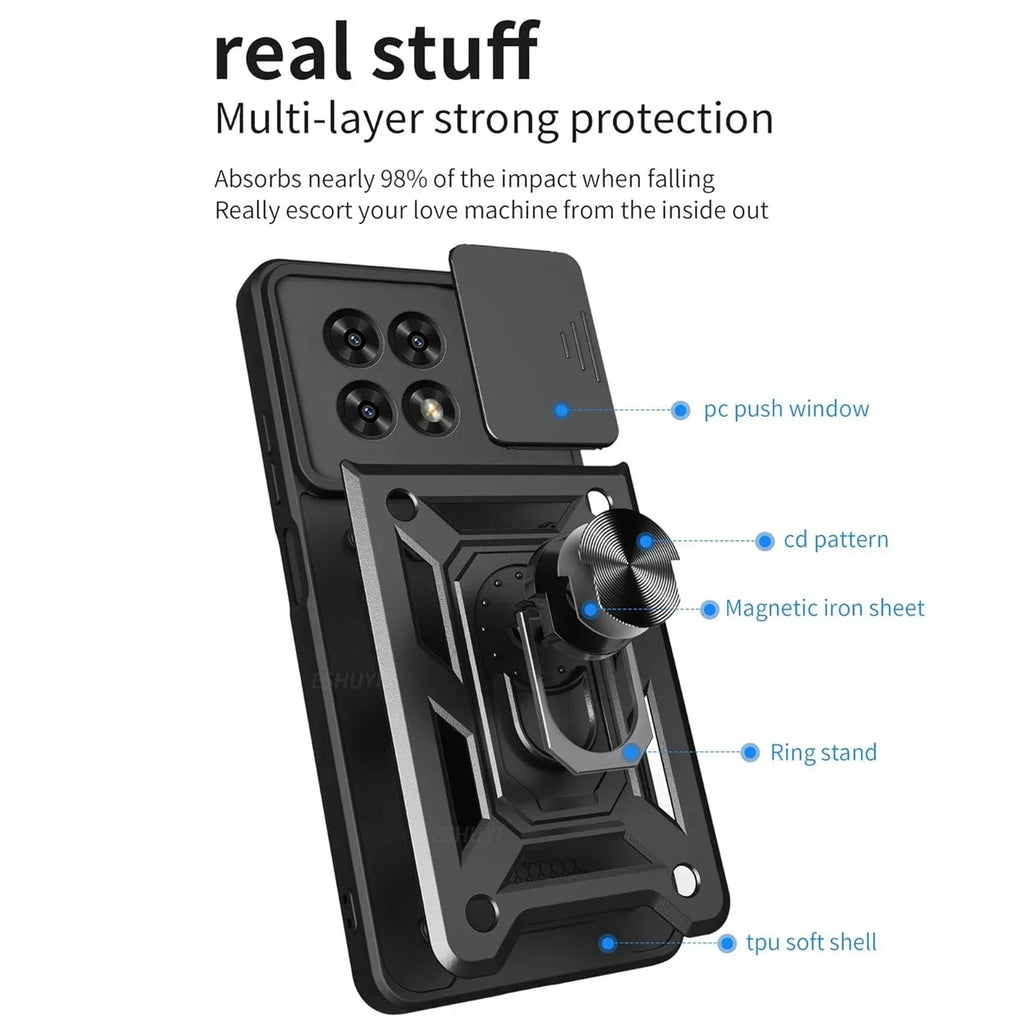 Military Armor Case  For T-Mobile Revvl 7 Pro 5G T Phone 2 Pro 5G Cover Lens Protection Ring Stand Holder Coque Fundas
