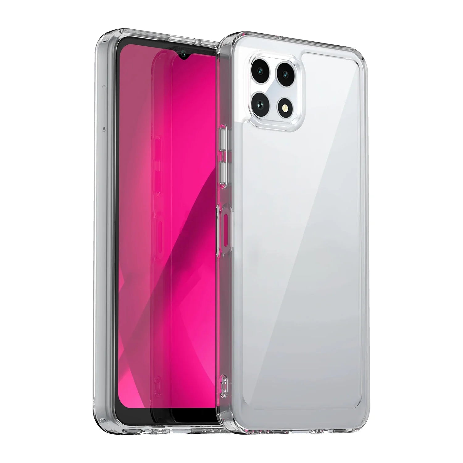 Soft border + hard Acrylic back чехол Cases For T-Mobile REVVL 7 Pro Cover for T Mobile REVVL 7Pro Fiber Phone full Funda Capa