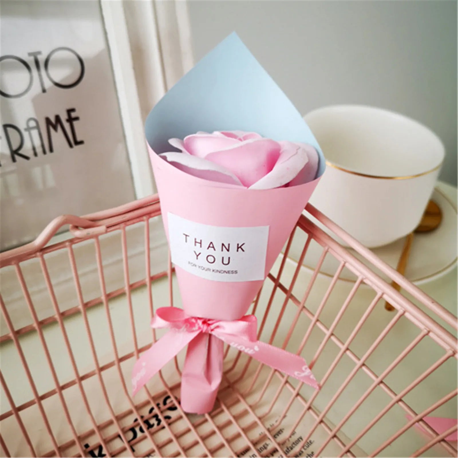 Soap Flower Bouquet Valentine'S Day Artificial Flower Rose Soap Bouquet Home Wedding Decoration Christmas Valentine'S Day Gift