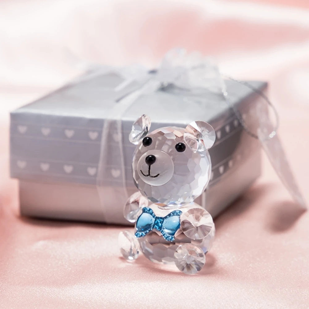 Crystal Bear Crafts in Gift Box for Valentine's Day Wedding Souvenir Birthday Carnival Party Teacher Friend Mother's Day Gift